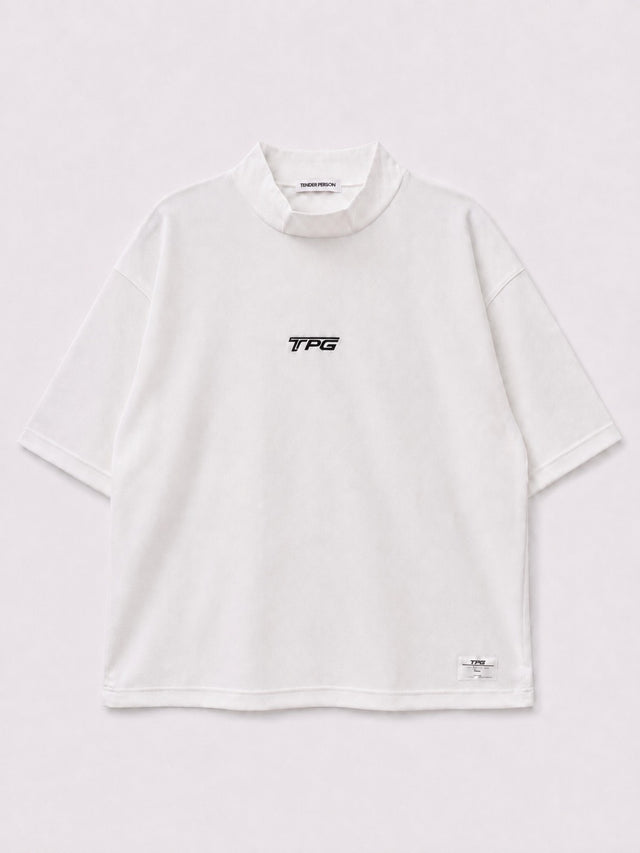 TPG MOCKNECK TEE -WHITE-