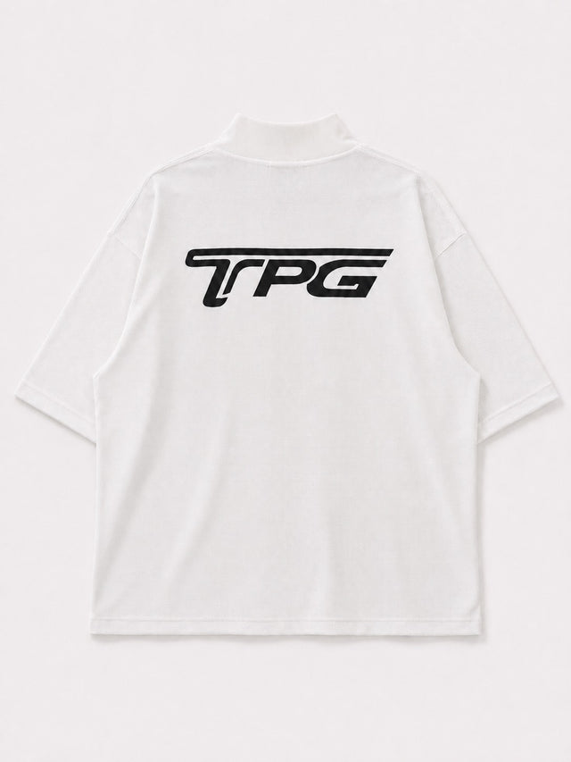 TPG MOCKNECK TEE -WHITE-