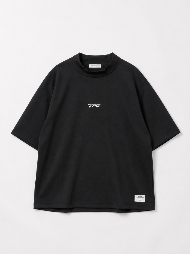 TPG MOCKNECK TEE -BLACK-