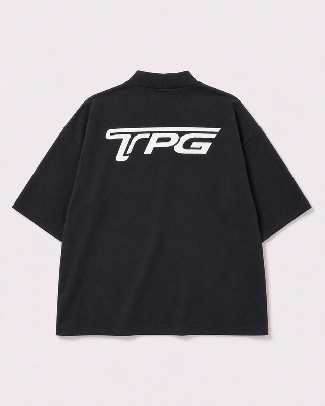 TPG MOCKNECK TEE -BLACK-