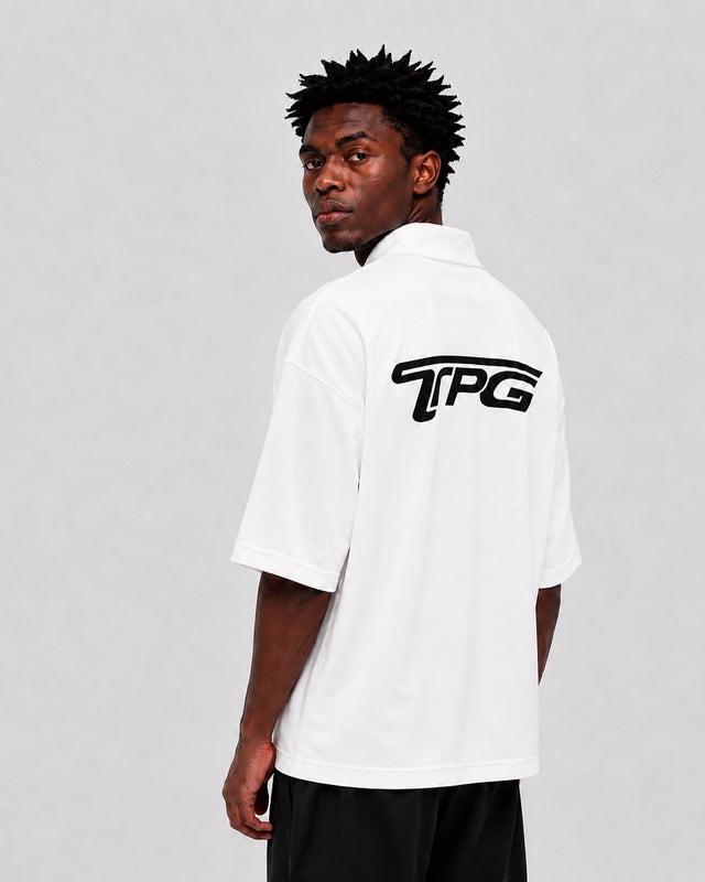 TPG MOCKNECK TEE -WHITE-